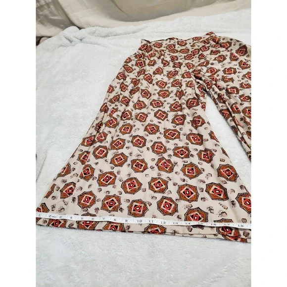 Vintage Cropped Wide Leg Pants 12 Vest Top Medium Set Outfit Bohemian Festival - Picture 12 of 16